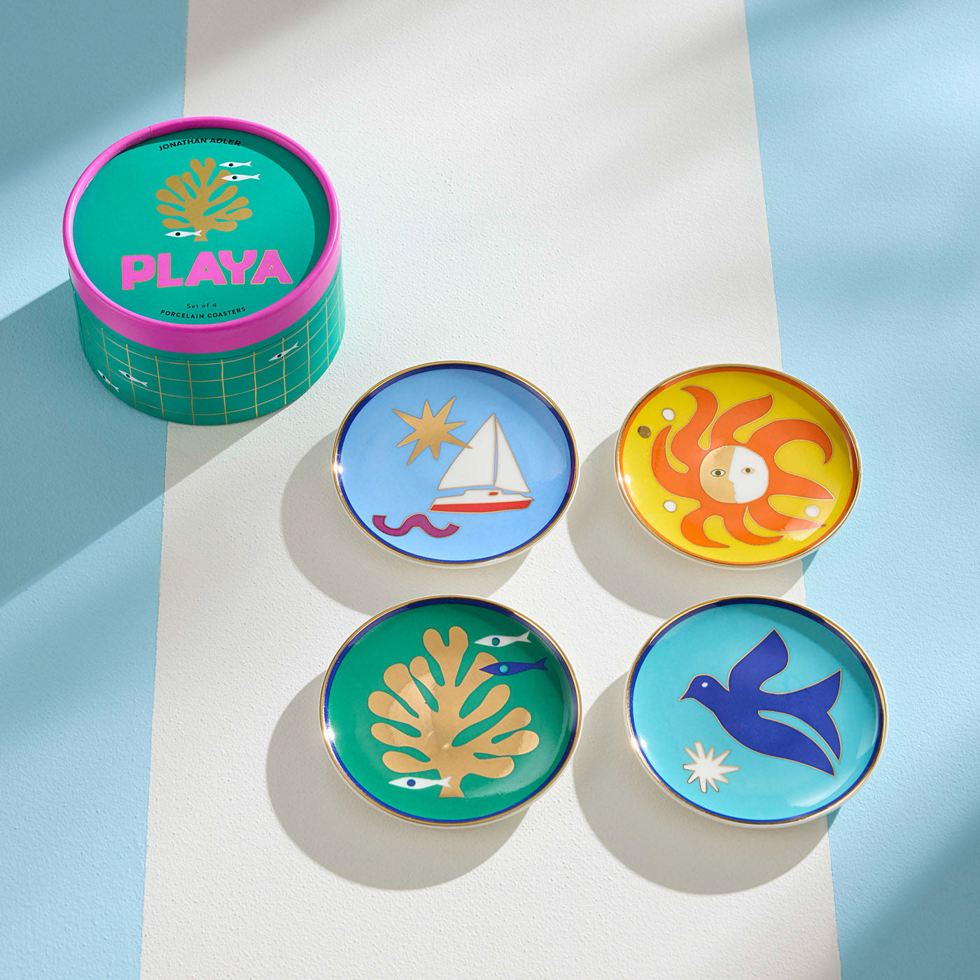 Playa Coasters - 4-Pack Premium Sandproof Beach Coasters for Drinks - Non-Slip, Durable & Stylish - Perfect for Poolside, Patio, and Outdoor Gatherings