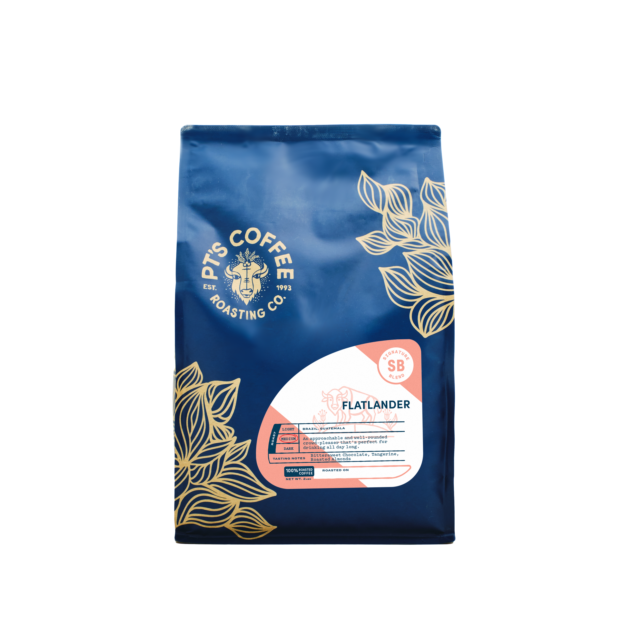 Flatlander Signature Blend Coffee - Premium Whole Bean Coffee for Home Brewing, Office & Camping - Rich & Smooth Flavor for Coffee Lovers