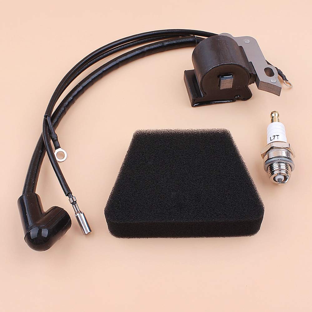 Yuton Ignition Coil Module & Spark Plug Kit - Compatible with Partner 350 351, McCulloch Mac 335 435 440 Gas Chainsaws - High Performance Replacement Parts for Smooth Engine Operation - Perfect for Forestry Work, Tree Cutting & Landscaping Maintenance