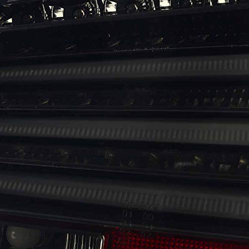 Spec-D Tuning Glossy Black Smoke LED Tail Lights for 2008-2010 BMW E60 5-Series Sedan - Left & Right Pair Assembly - Enhanced Night Visibility & Style Upgrade for Your Luxury Car