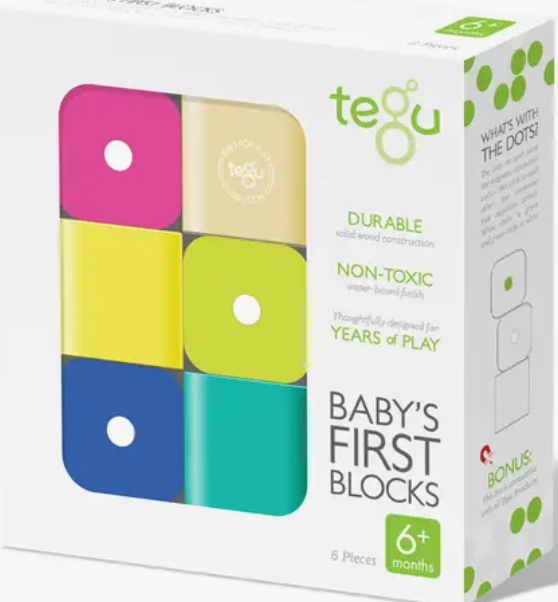 Baby's First Blocks - 6 Piece Educational Toy for Toddlers - Perfect for Early Learning & Shape Sorting Playtime