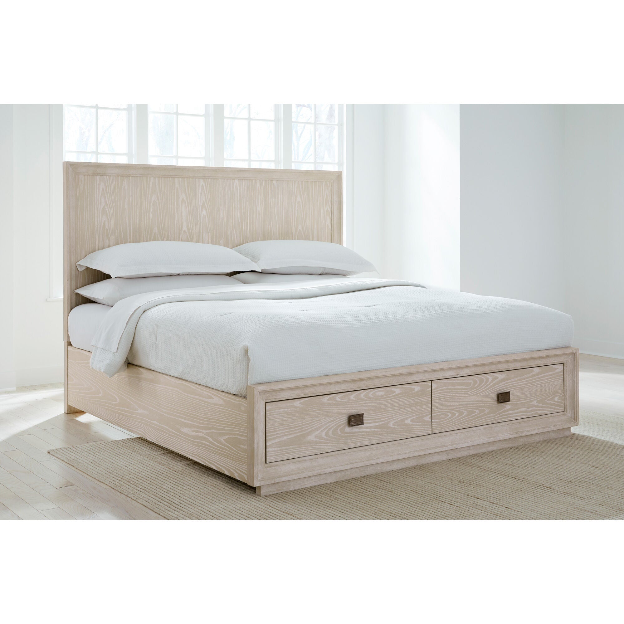 Maxime Storage Bed with Underbed Drawers - Queen Size Platform Bed Frame with Ample Storage Space - Perfect for Small Bedrooms, Dorms & Guest Rooms