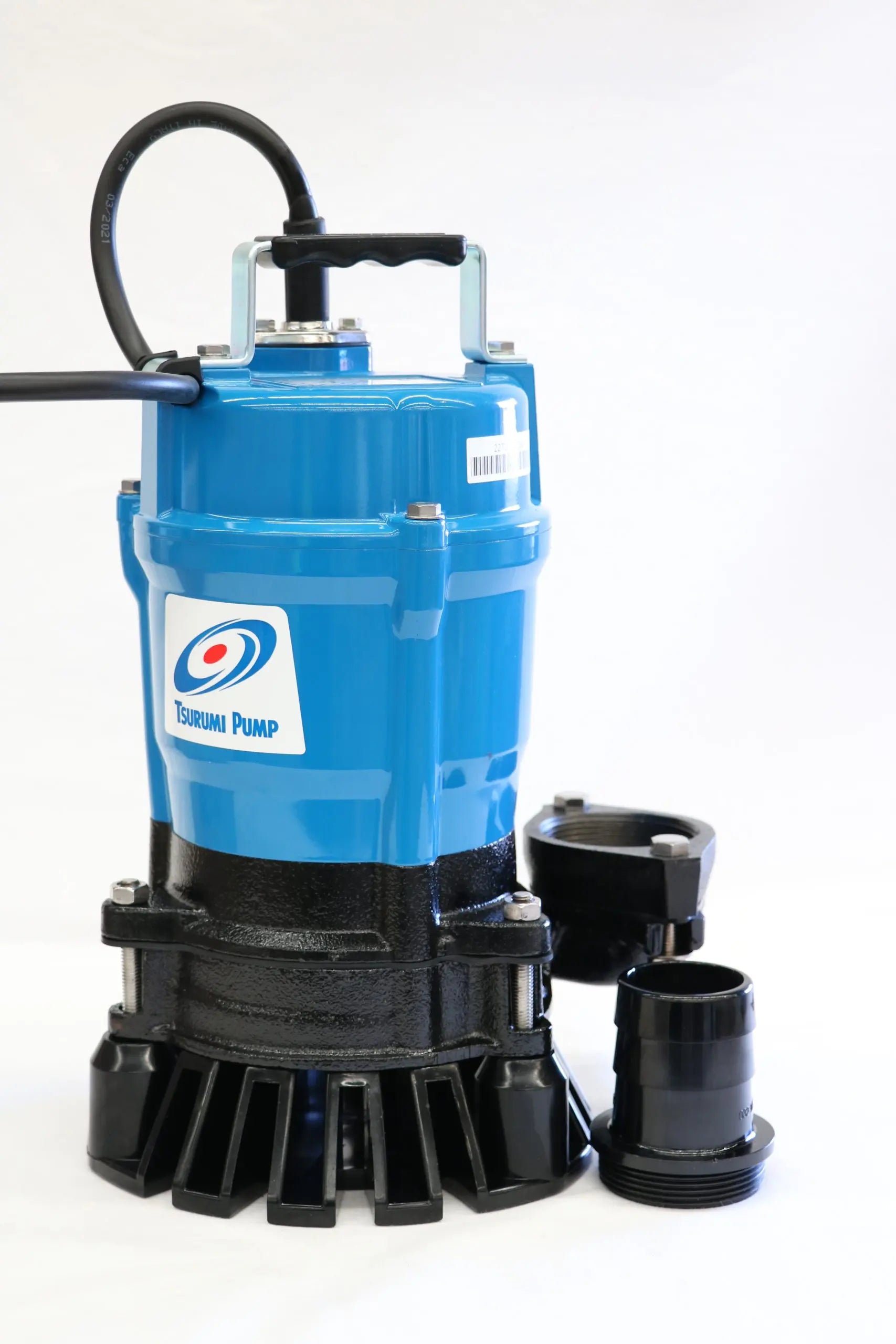 Tsurumi HS2.75S 0.75kW Single Phase Submersible Drainage Pump with Semi Vortex Impeller - 300LPM/180kPa Max Flow - Ideal for Basement Flooding, Construction Sites & Industrial Water Removal