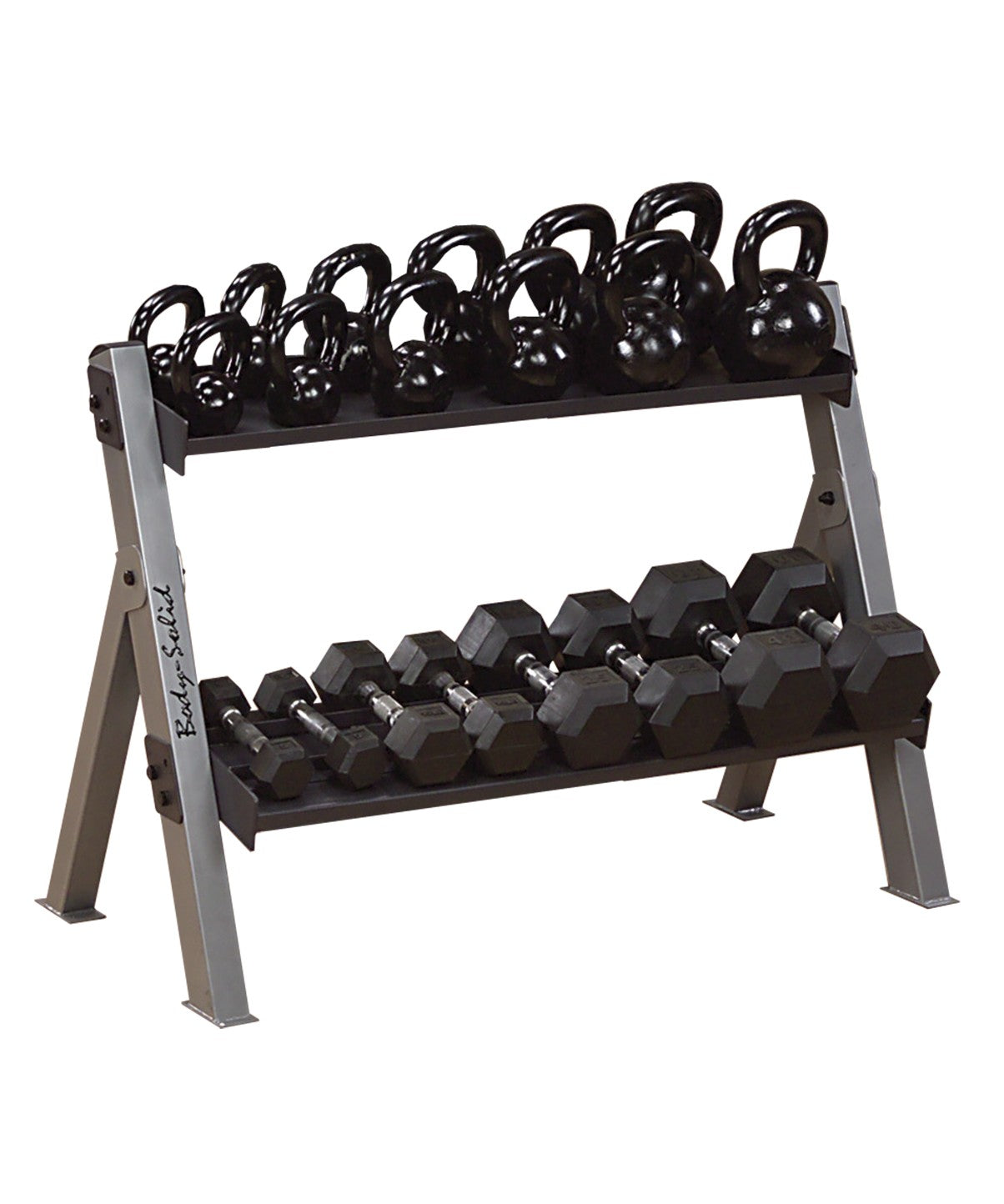 Premium Dumbbell & Kettlebell Storage Rack - Heavy Duty Home Gym Equipment Organizer for Weight Plates, Barbells & Fitness Accessories - Perfect for Garage, Basement & Home Workout Spaces