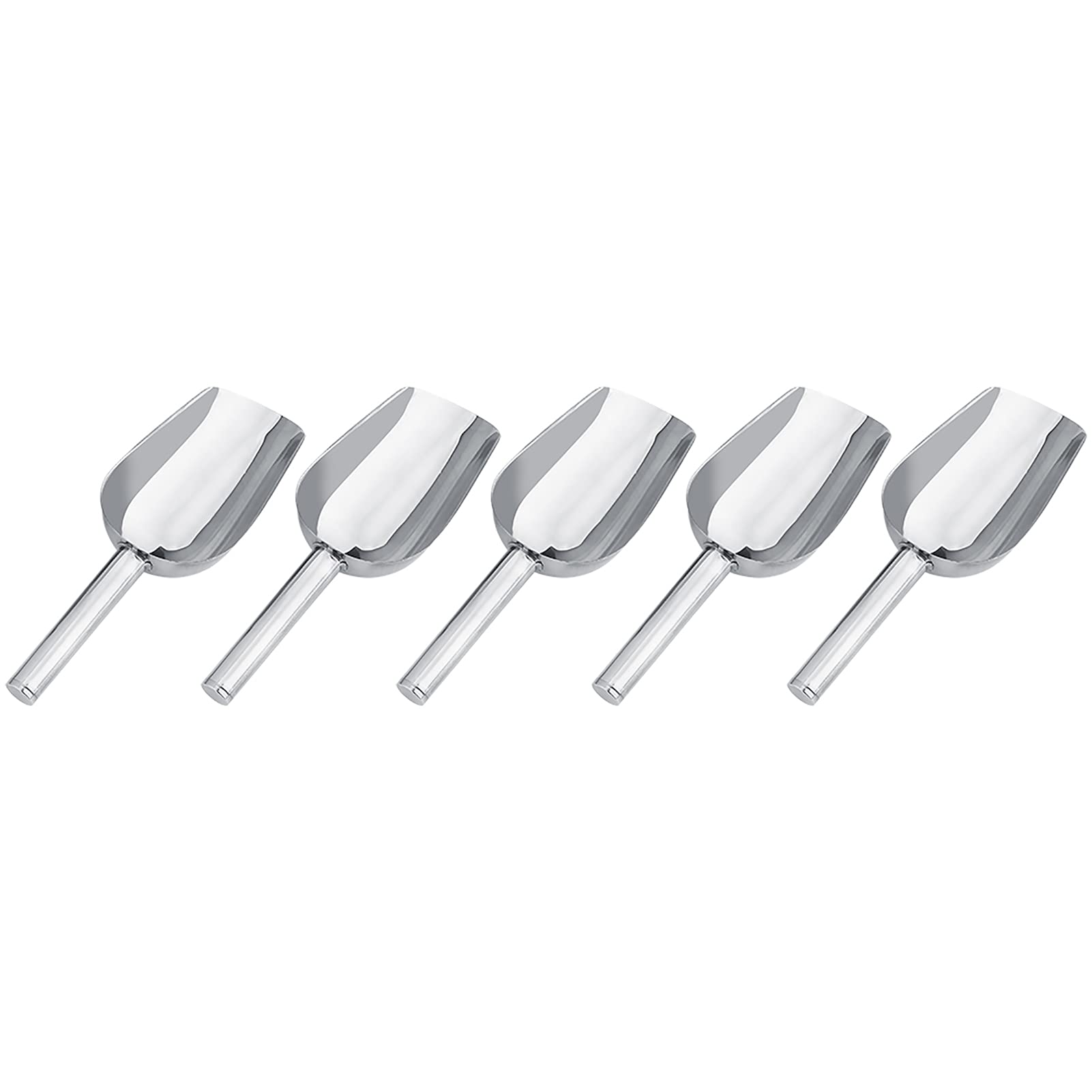 Paweden 5-Piece Stainless Steel Ice Scoop and Tongs Set - Sweet Scoops & Ice Tongs for Wedding Candy Buffet, Home Kitchen, Bar Accessories - Perfect for Parties, Cocktails, and Dessert Serving