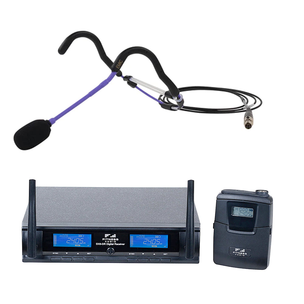 Wireless Microphone System with Headset Mic - Digital Audio for Fitness Instructors, Gym Trainers & Workout Classes | Perfect for Yoga, Zumba & Home Exercise