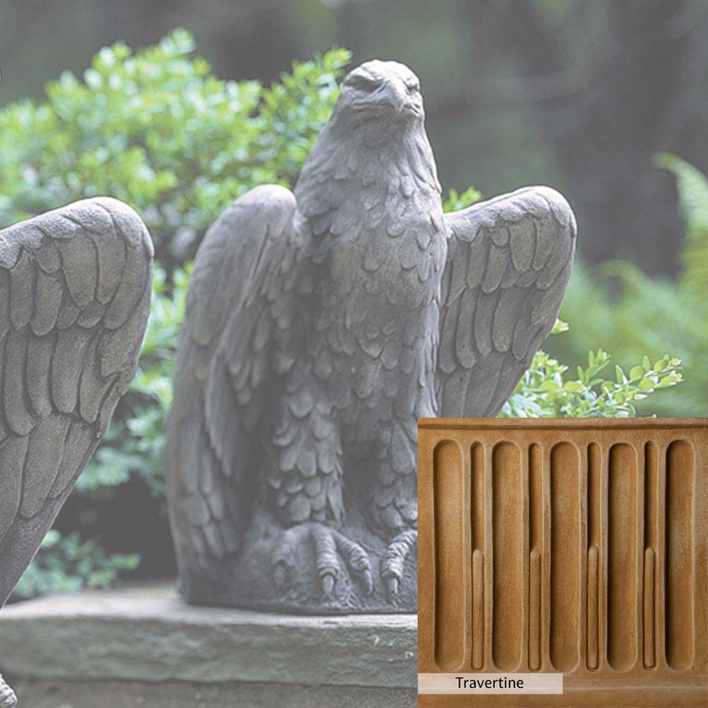 Campania International Eagle Looking Right Statue - Bronze Eagle Sculpture for Home & Garden Decor - Perfect for Outdoor Patio, Lawn, or Office Display