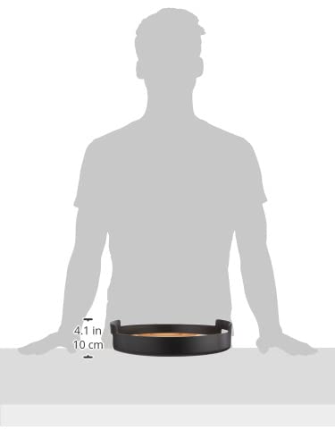 EVA SOLO Nordic Kitchen Circular Serving Tray - Oiled Oak Wood with Timeless Danish Design | Functional Black Serving Board for Cheese, Charcuterie & Appetizers | Perfect for Entertaining & Dining Decor