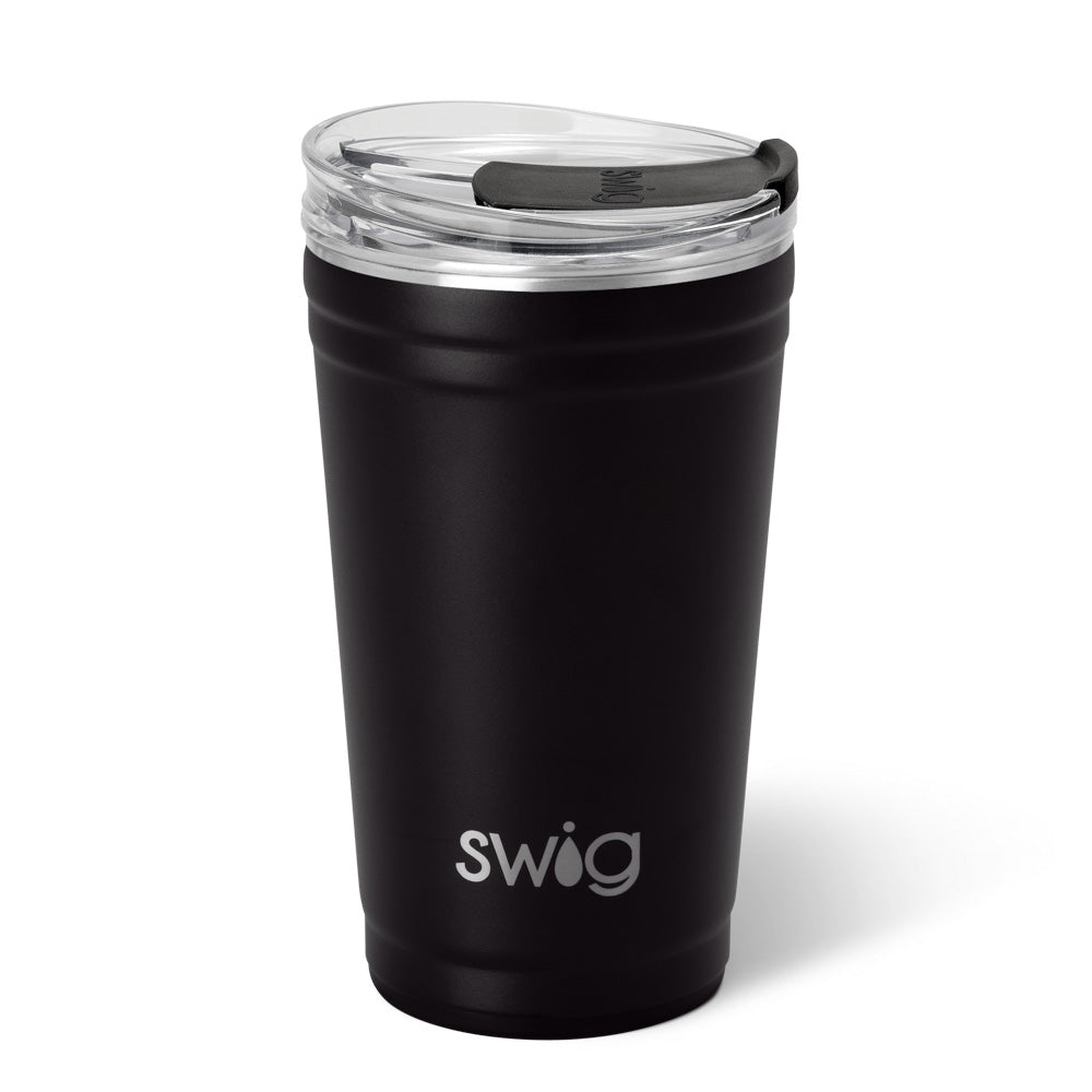 24oz Black Plastic Party Cups - Bulk Disposable Drinking Cups for Beer, Soda & Cocktails - Perfect for Parties, BBQs, Weddings & Events