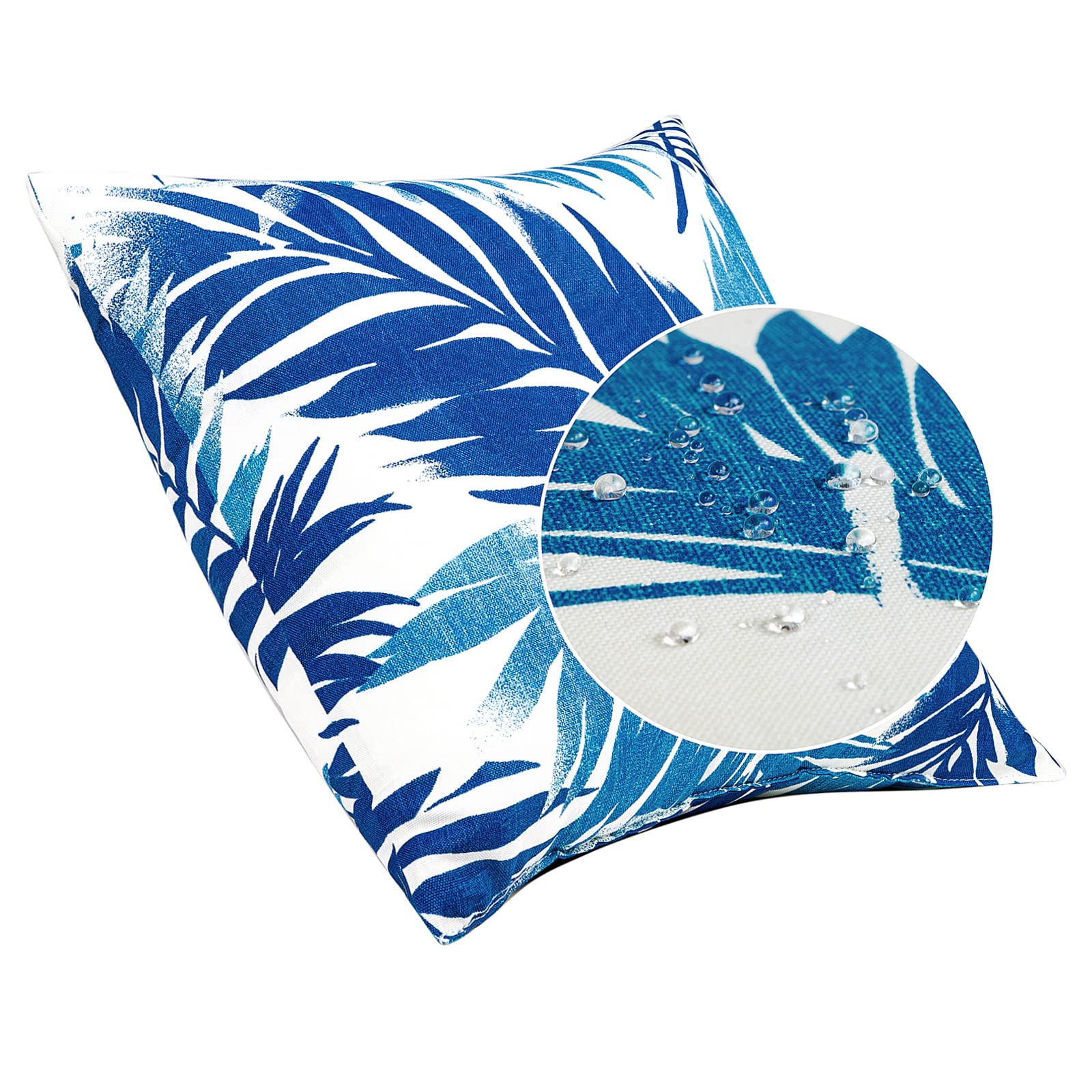 **JMGBird Waterproof Outdoor Pillows Set of 2 - 18×18 Inch Throw Pillows with Insert for Patio Furniture - Perfect for Garden, Deck, Poolside & Outdoor Lounging**