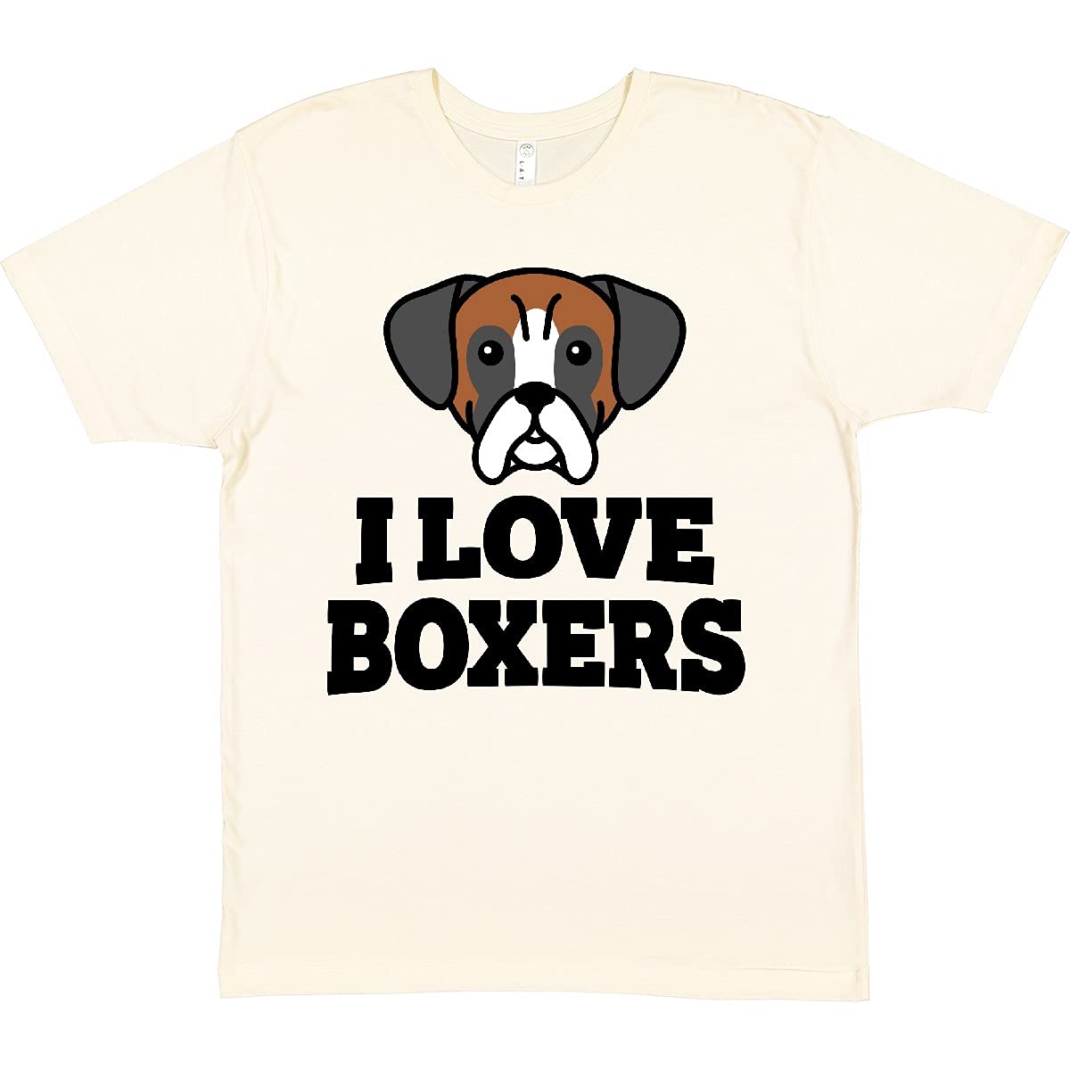 Inktastic I Love Boxers Graphic T-Shirt for Men & Women - Comfortable Cotton Tee for Dog Lovers, Casual Wear & Gifts