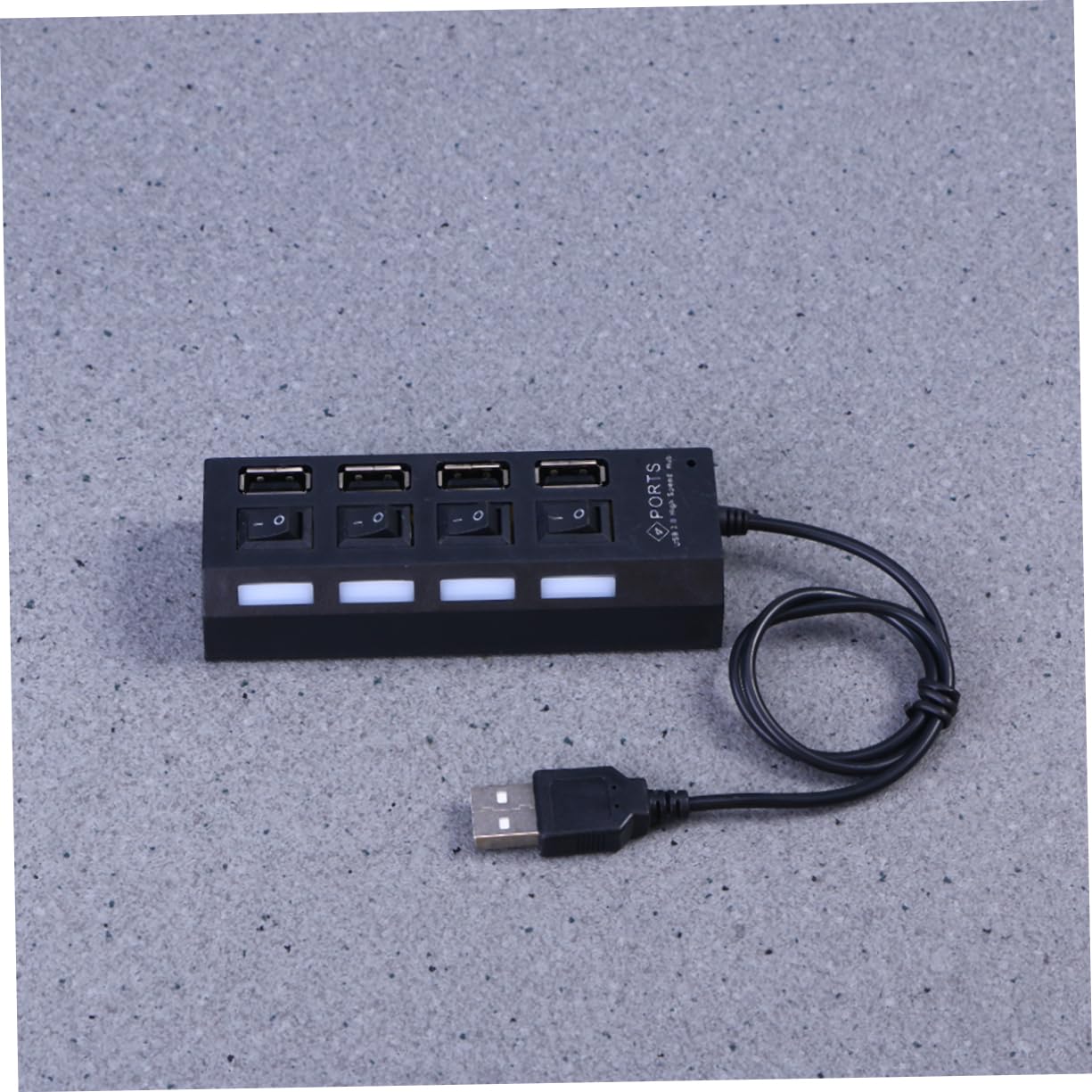 2-Pack 4-Port USB 2.0 Hub Splitter - High Speed Data Transfer Hub for Laptop, PC, Mac - Perfect for Home Office, Gaming & Charging Multiple Devices