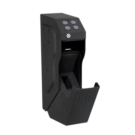 GunVault SV500 SpeedVault Quick Access Biometric Handgun Safe - Secure Pistol Storage for Home, Car & Nightstand - Fast Fingerprint Access for Emergency Protection
