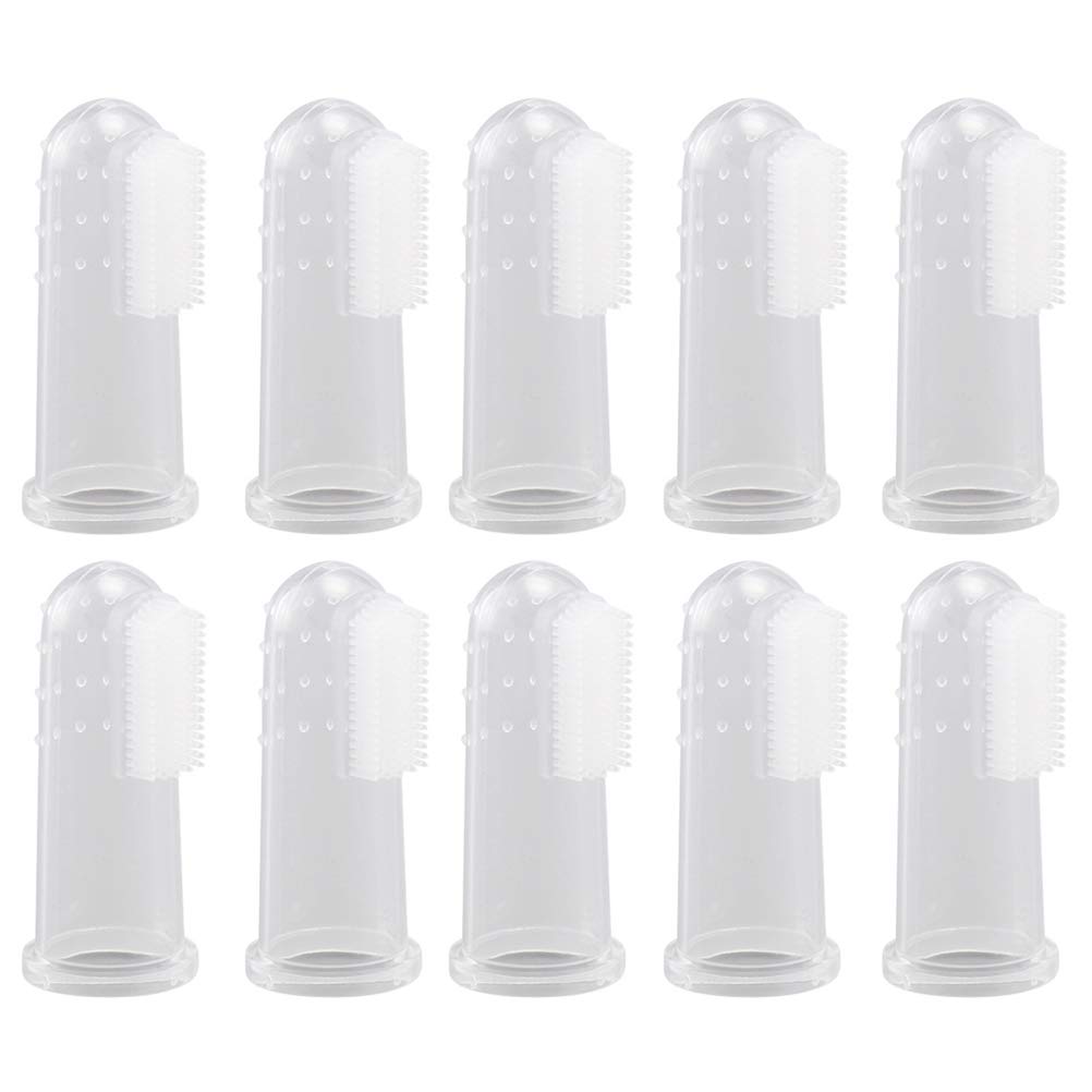 TEHAUX 20Pcs Silicone Finger Toothbrushes for Dogs & Cats - Gentle Pet Dental Care & Oral Massager - Perfect for Daily Teeth Cleaning & Gum Health at Home