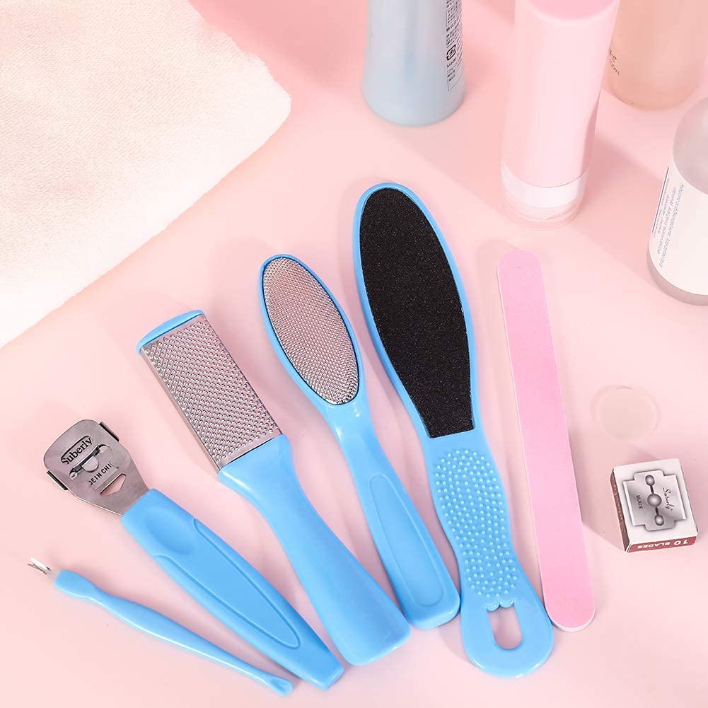 Professional 8-in-1 Pedicure Kit - Foot Scrubber, Callus Remover, Nail File & Dead Skin Exfoliator for Smooth Feet | Perfect for Home Spa, Salon Care & DIY Nail Maintenance