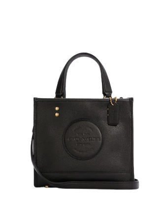 Coach Dempsey Tote 22 Crossbody Bag with Signature Patch - Stylish Leather Handbag for Women, Perfect for Work, Travel & Everyday Use