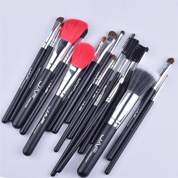18-Piece Professional Makeup Brush Set - Goat & Horse Hair Cosmetic Brushes for Foundation, Blending, Contouring - Perfect for Makeup Artists & Beginners (Home & Travel Use)