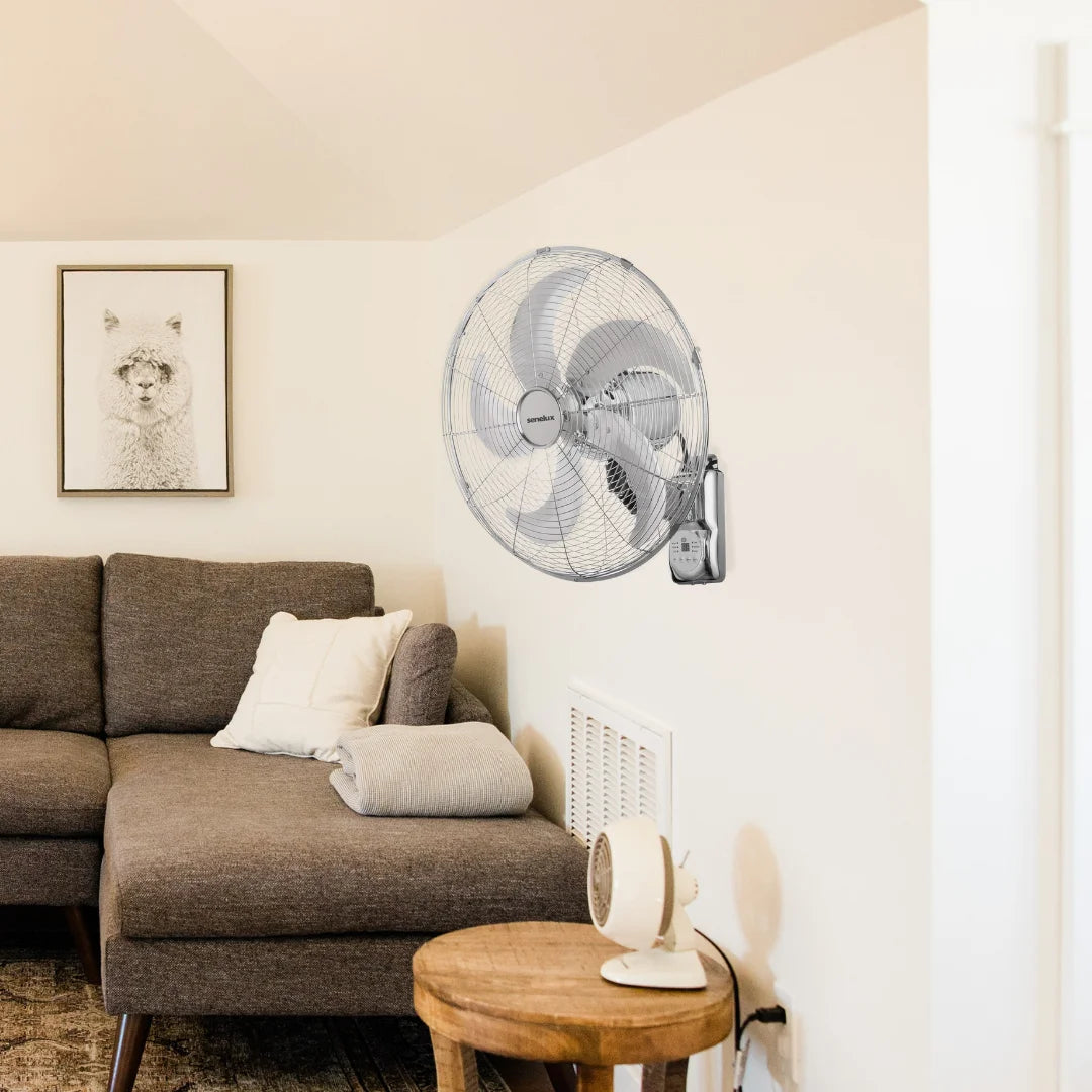 16 Inch Wall Mounted Cooling Fan - Quiet & Energy Efficient for Home, Office, and Bedroom - Perfect for Summer Cooling and Air Circulation