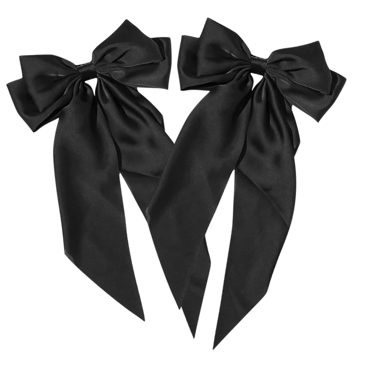 Minkissy 4 Sets Elegant Bowknot Hair Clips for Women - Large Hair Bows, Ribbon Hair Accessories (8 Pieces) - Perfect for Weddings, Parties, and Everyday Styling