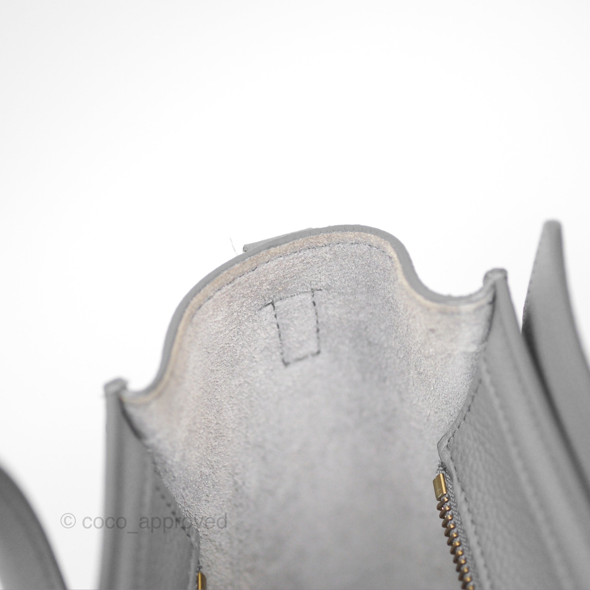 Celine Nano Luggage Bag in Grey Drummed Calfskin Leather - Perfect for Work, Travel & Everyday Luxury Handbag
