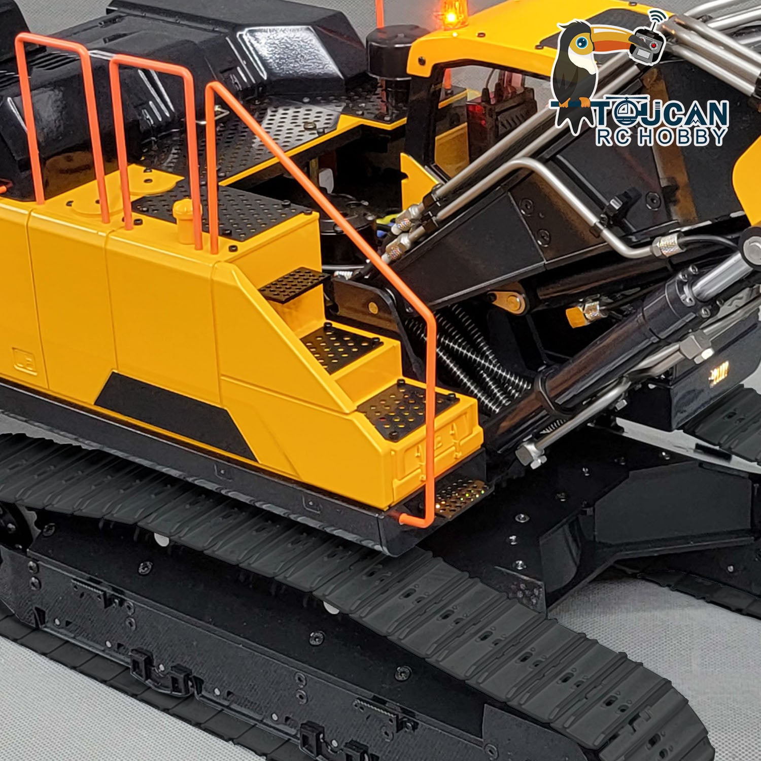 1/14 Scale MTM Metal RC Hydraulic Excavator - EC380 Remote Control Tracked Digger with 3 Arms, Clamshell Bucket & Ripper | Construction Engineering Toy for Adults & Kids | Perfect for Sandbox Play, Construction Site Simulation & Collectible Display