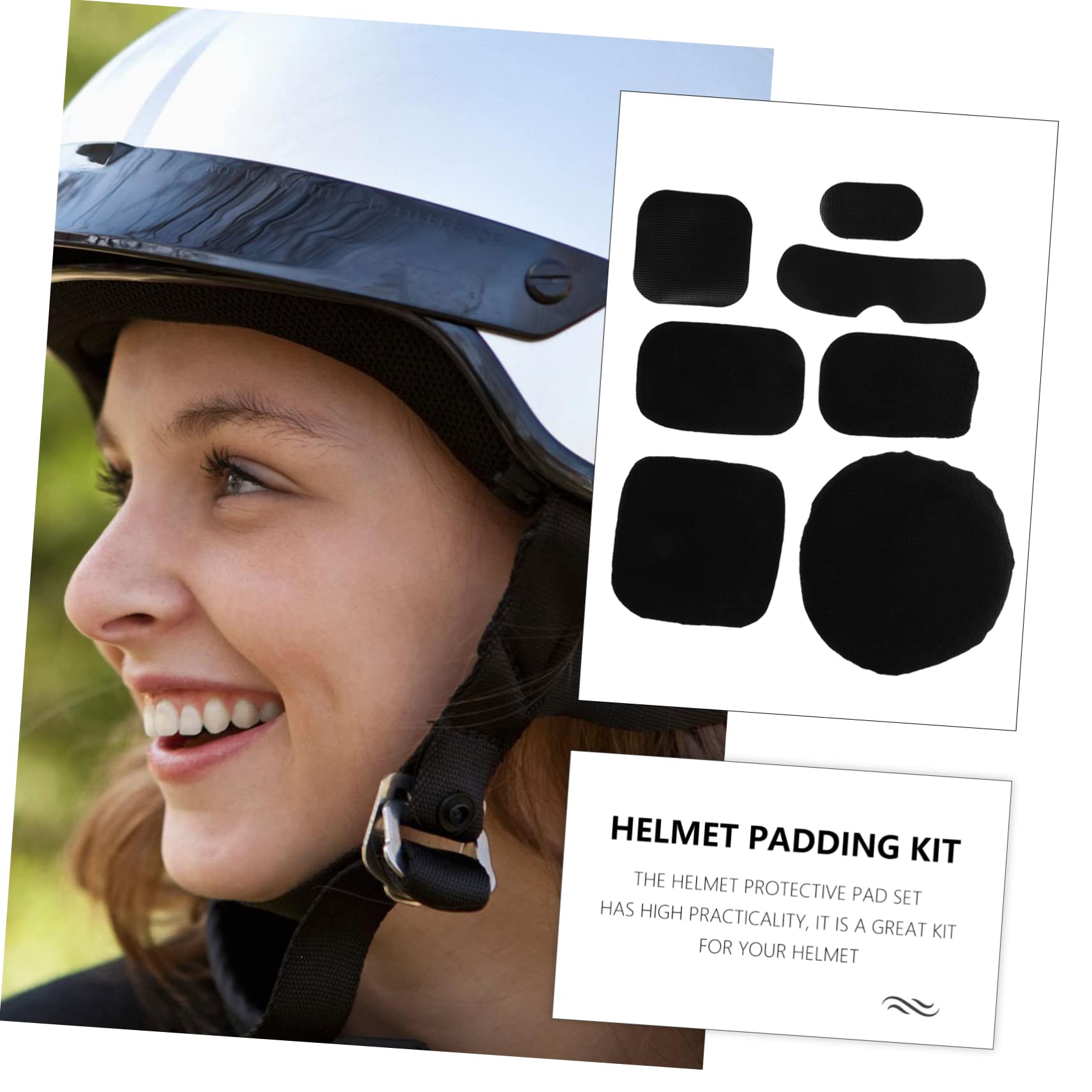 WOONEKY Helmet Padding Set - 1 Pair Safety Helmet Inner Liner Cushion Pads for Enhanced Comfort & Protection | Perfect for Cycling, Motorcycling, Construction & Outdoor Sports