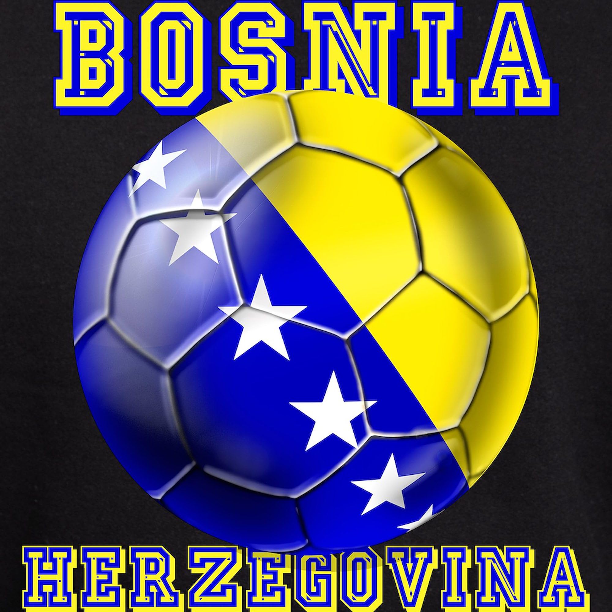 Bosnian Football Hoodie for Men - Dark Regular Fit Pullover Sweatshirt | Comfortable & Stylish for Game Day, Casual Wear & Outdoor Activities