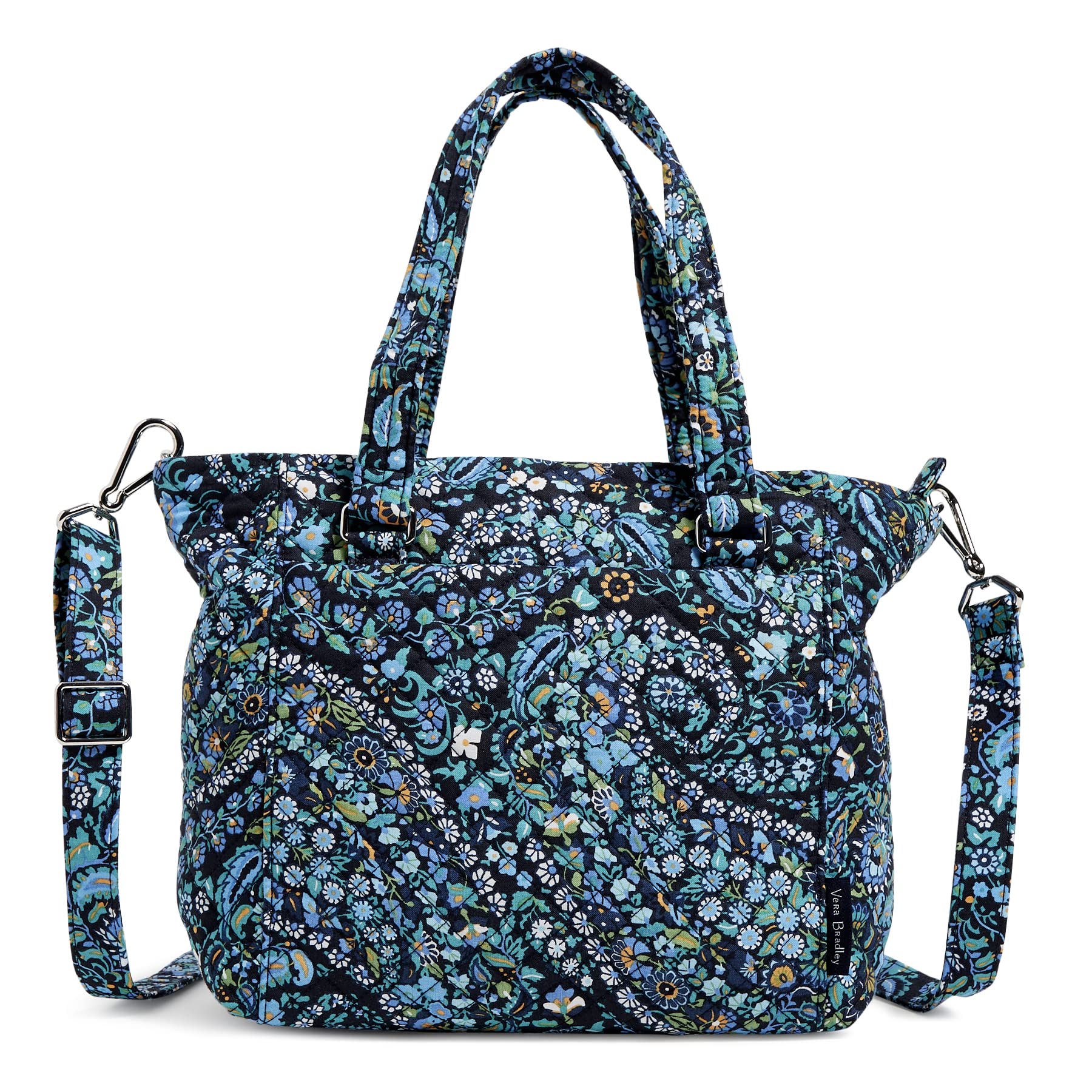 Vera Bradley Cotton Multi-Strap Shoulder Satchel Purse for Women - Stylish Crossbody Bag with Adjustable Straps, Perfect for Work, Travel, and Everyday Use