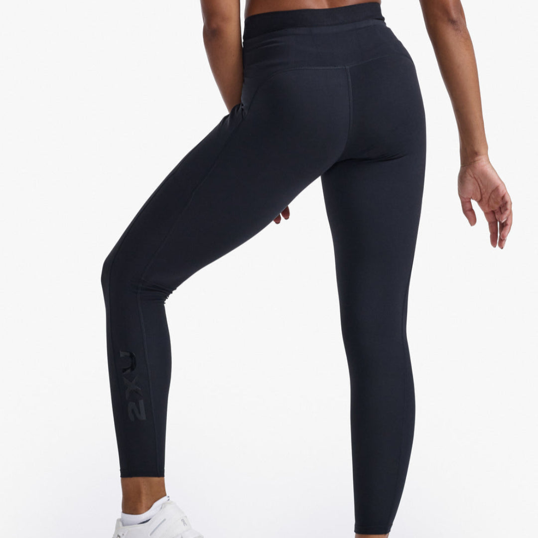 2XU Women's High Waist Compression Tights - Form Stash Running & Workout Leggings for Yoga, Gym & Athletic Performance
