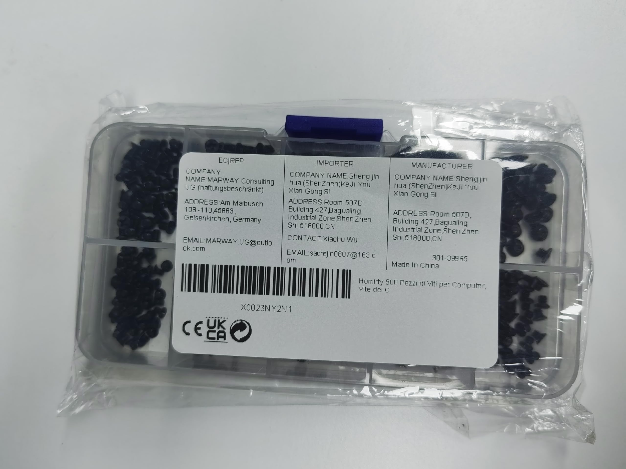Homirty 500 Pcs Computer Screw Set - PC Motherboard Standoffs, Hard Drive & Laptop Screws Kit for Computer Repair & Upgrades | Perfect for DIY PC Builds, Case Modifications & Hardware Maintenance