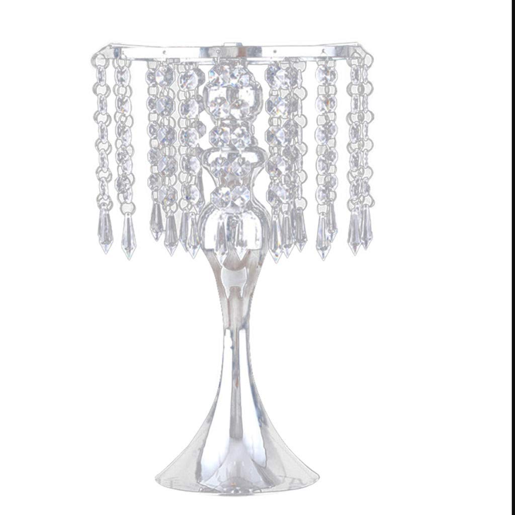 Elegant Gold & Silver Tassel Candle Holders for Weddings, Parties & Home Decor - Vintage Candlestick Stand with Floral Design for Tabletop Centerpiece (Silver)