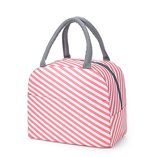 8#AB Large Insulated Lunch Bag with Rice Container - Portable Thermal Lunch Box for Work, School & Picnics