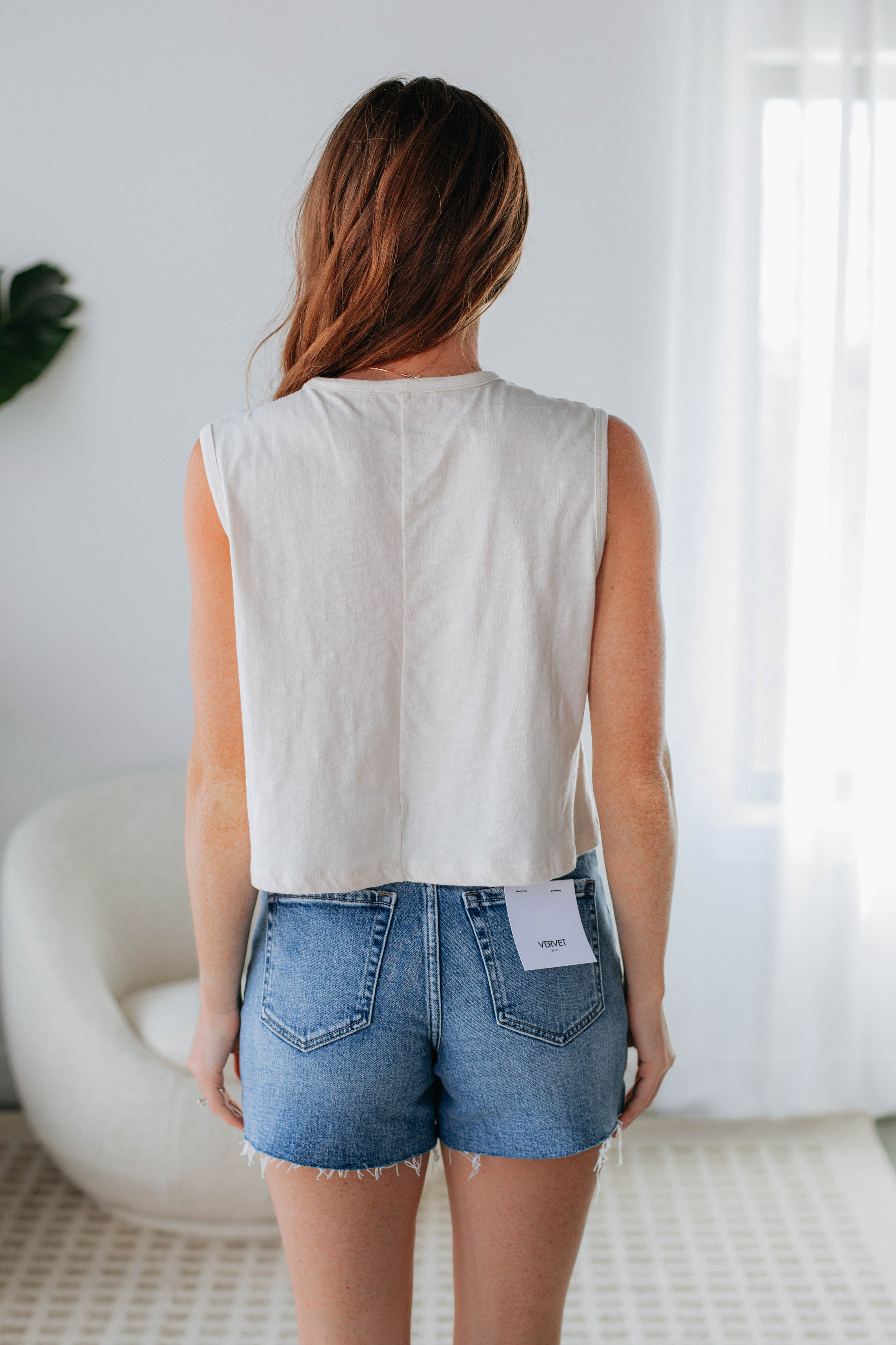 Esmarie Tank Top - Natural Cotton Women's Casual Shirt for Summer Outfits & Beach Wear