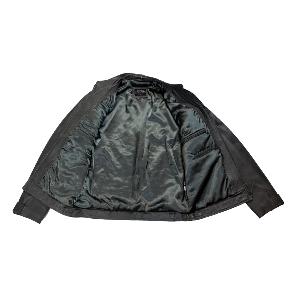 BOL Men's Quilted Shoulder Leather Jacket - Stylish Winter Coat for Casual Wear & Outdoor Activities