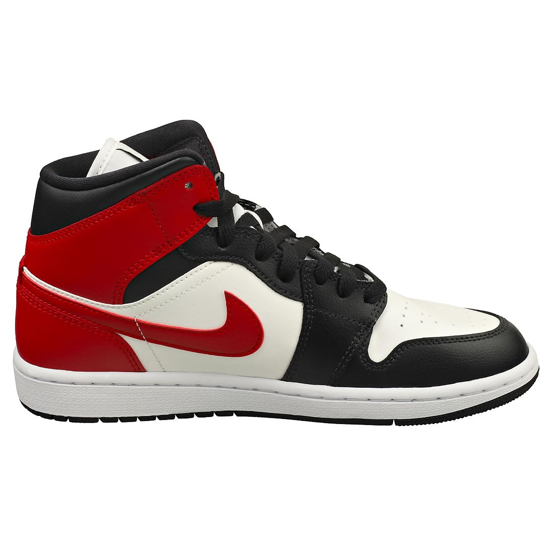Jordan Women's Air 1 Mid Sneakers - Sail/Gym Red/Off Noir/White (BQ6472-160) - Size 11 - Perfect for Running, Gym Workouts & Casual Streetwear Fashion