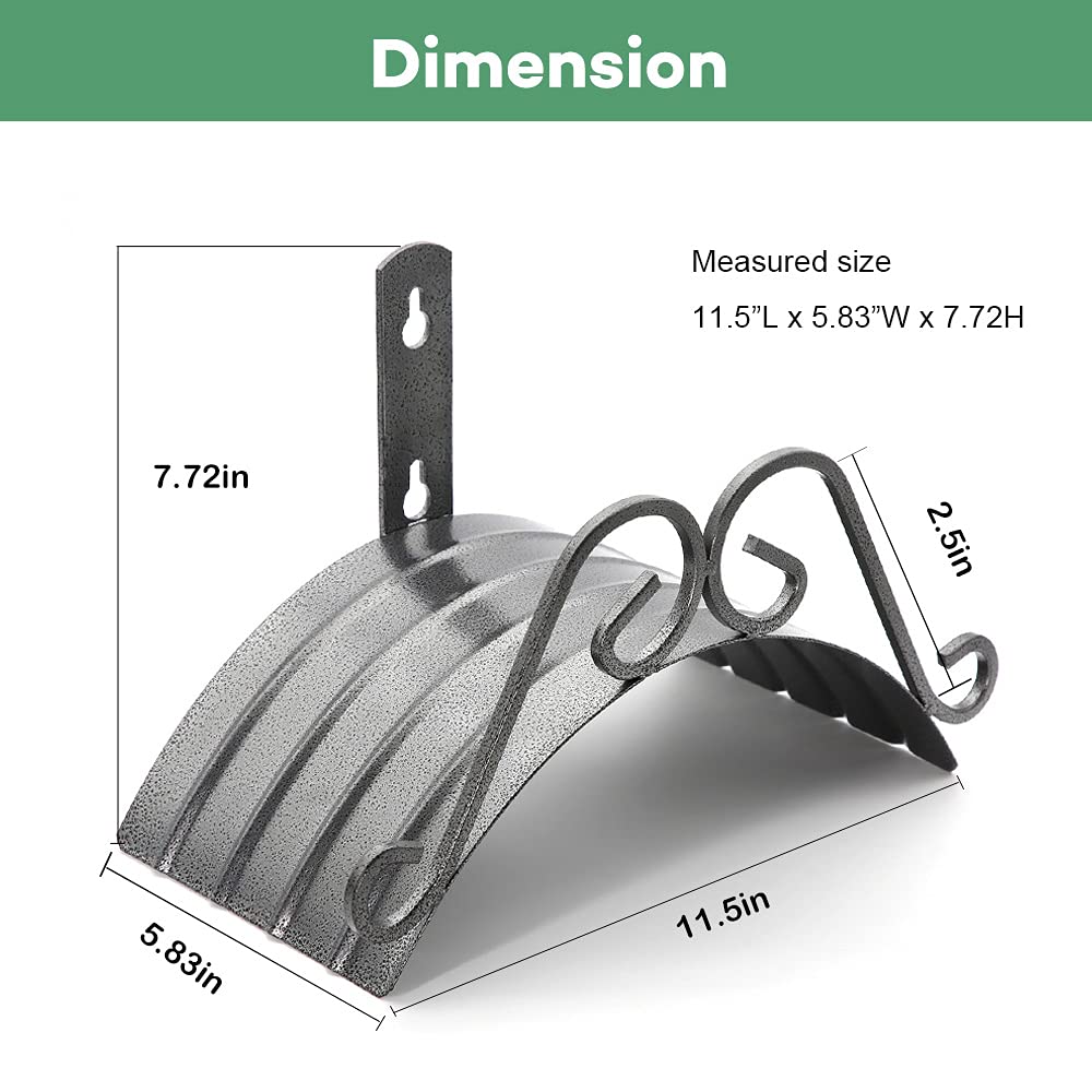 Heavy Duty Wall Mount Garden Hose Holder - Outdoor Metal Water Hose Hanger for 145ft 5/8'' Hose Storage - Perfect for Garage, Yard, and Garden Organization