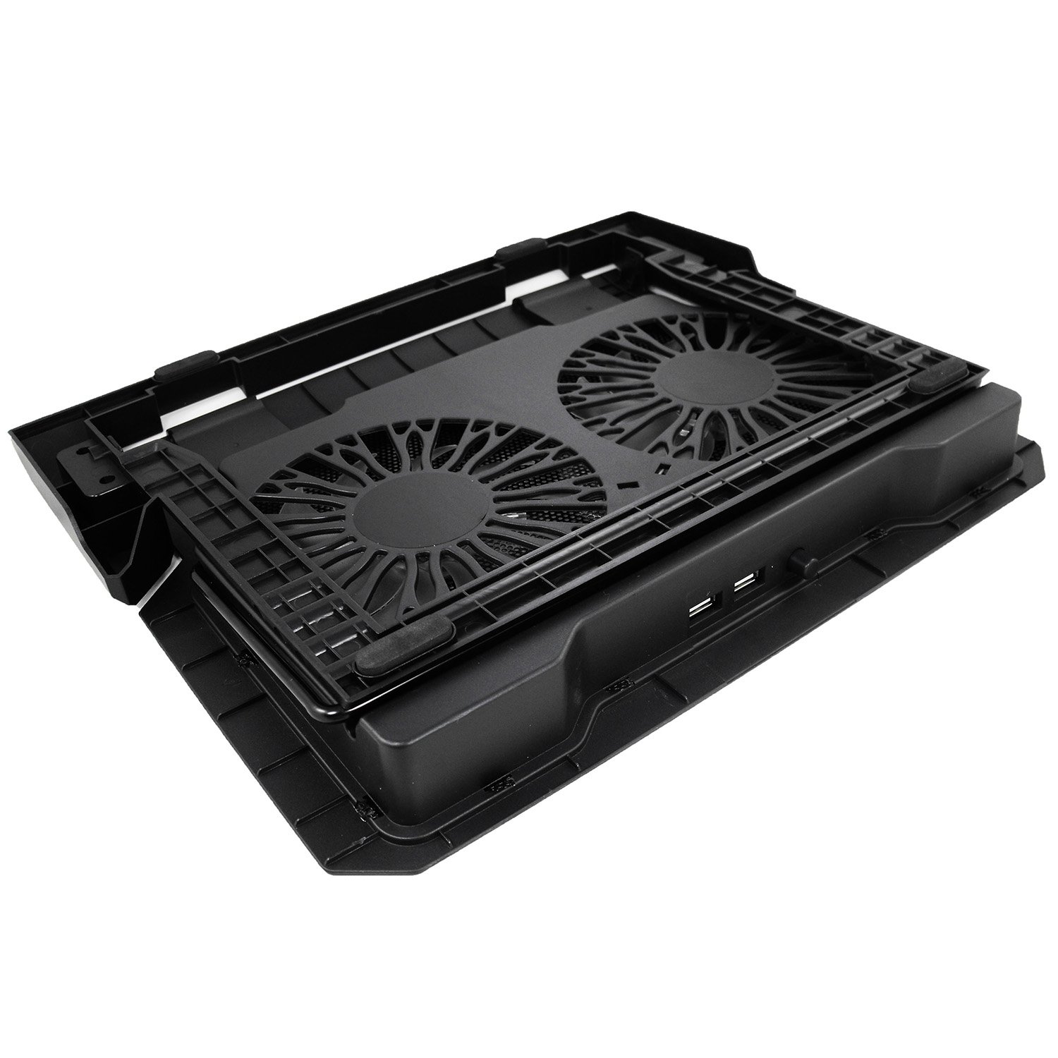 AABCOOLING NC65 Laptop Cooling Pad with 2 Quiet Fans, Adjustable Tilt & Blue LED Light - Portable Laptop Cooler for Gaming, Office & Home Use - Compatible with 15.6