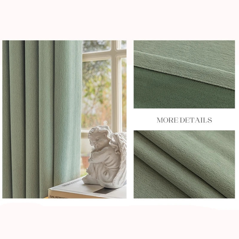 Ellie Anti-Bacterial Chenille Curtain Swatch - Soft Textured Fabric for Living Room, Bedroom & Nursery Decor - Premium Home Window Treatment