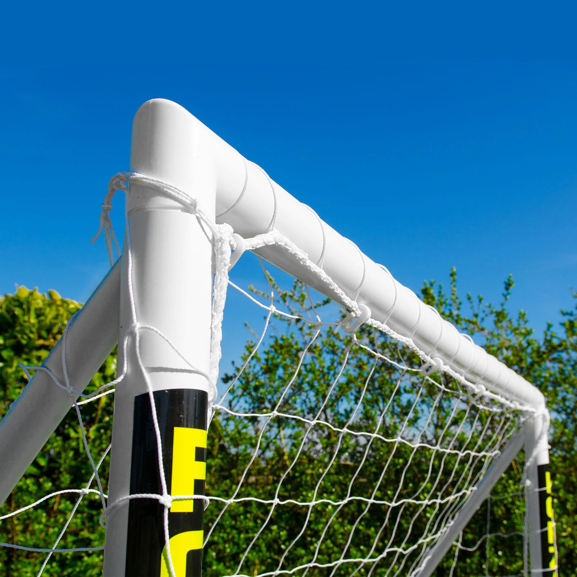FORZA 8ft x 4ft Kids Soccer Goal - Durable All-Weather uPVC Soccer Net with Target Net, Garden Soccer Ball & Carry Bag - Perfect for Backyard, Park & Youth Soccer Practice