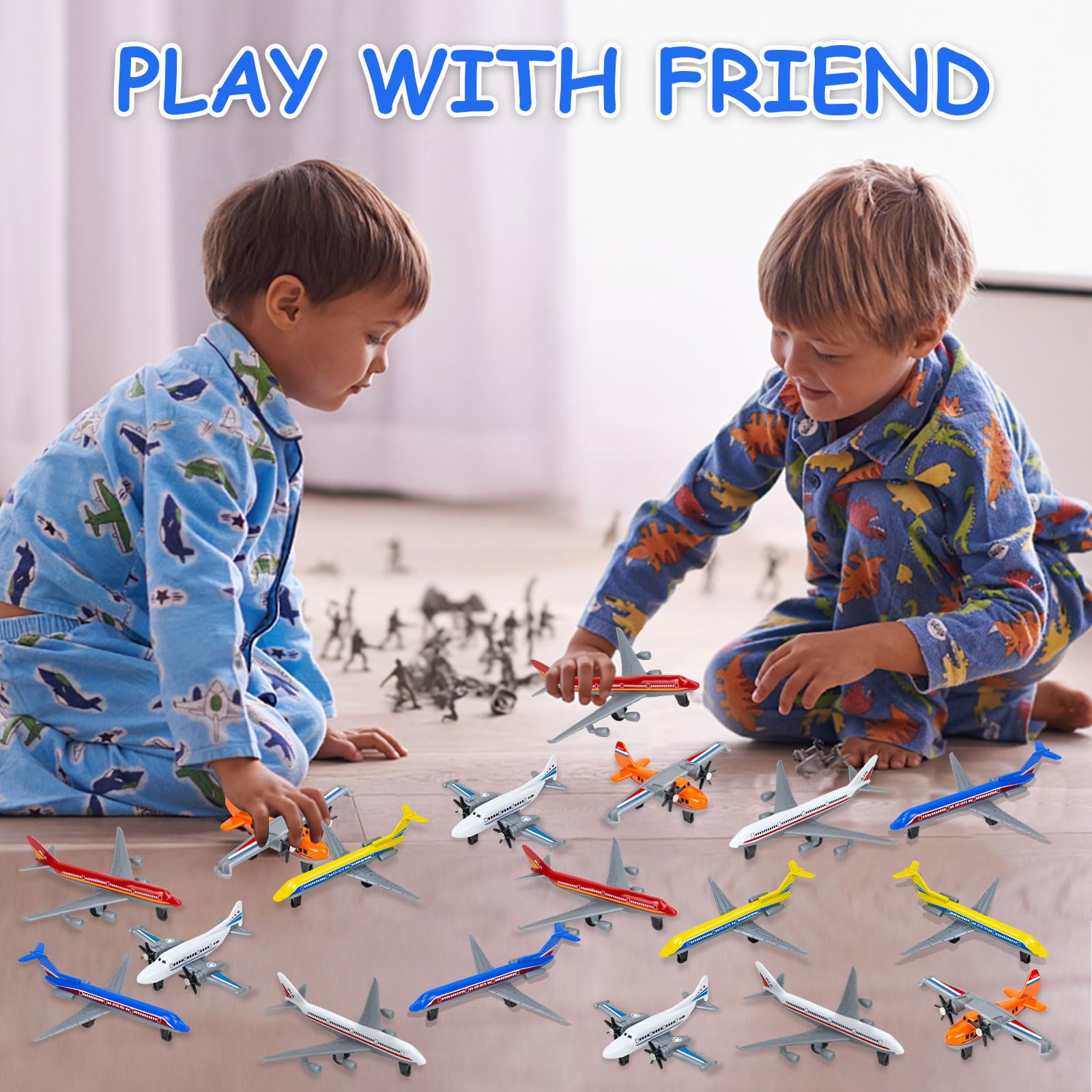 YongnKids 18 Pack Metal Diecast Airplane Toys for Boys & Girls Ages 3-7 - Mini Aircraft Model Set for Toddlers, Kids Birthday Party Favors & Gifts | Perfect for Pretend Play, Travel Toys & Educational STEM Learning