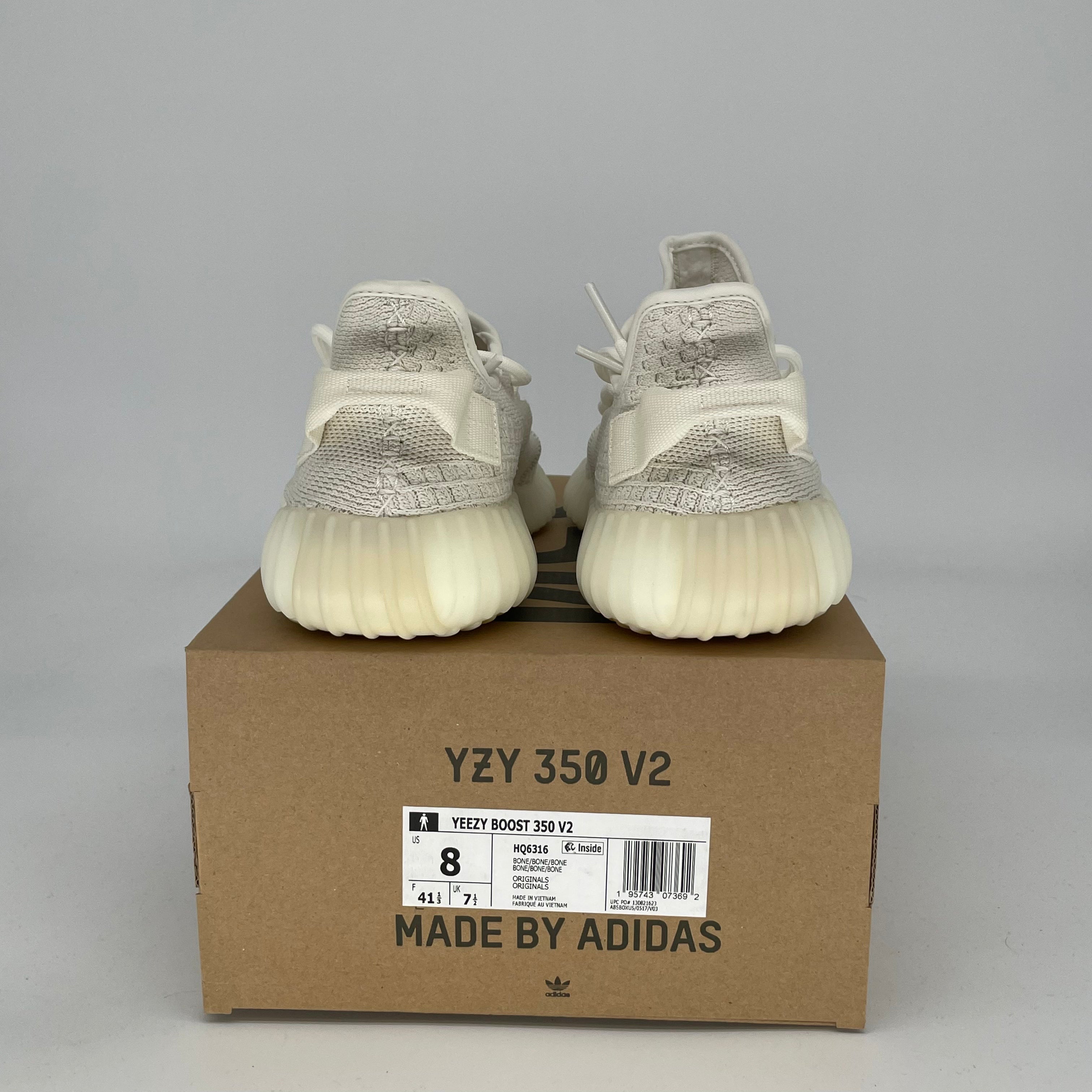 Adidas Yeezy Boost 350 V2 'Bone' Sneakers - Men's Size 8 / Women's Size 9.5 (Style HQ6316) | Comfortable Running Shoes for Casual Wear & Street Fashion