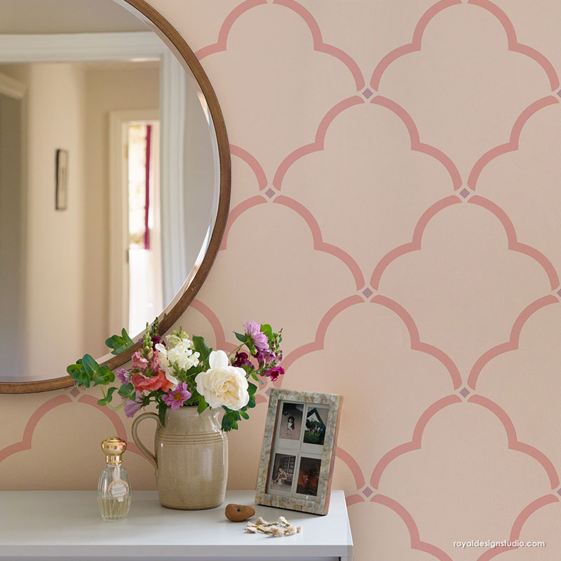 Selena Trellis Wall Stencil - Reusable DIY Painting Template for Home Decor, Nursery, Bedroom & Living Room Accent Walls | Perfect for Wall Art, Murals and Creative Interior Design Projects