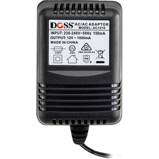 12V AC 1.0A Power Adapter with 2.1mm Plug - Universal Power Supply for LED Strips, CCTV Cameras, Routers & Home Electronics