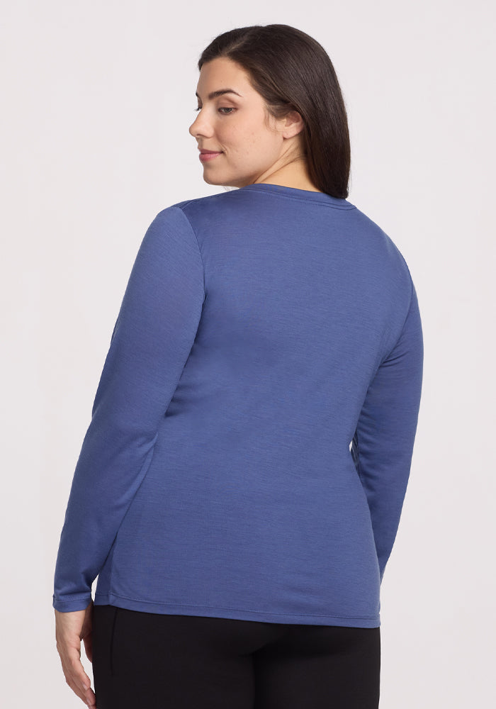 Lily V-Neck Lounge Top - Soft & Comfortable Women's Casual Shirt | Perfect for Relaxing at Home, Yoga, and Cloudy Bay Outings