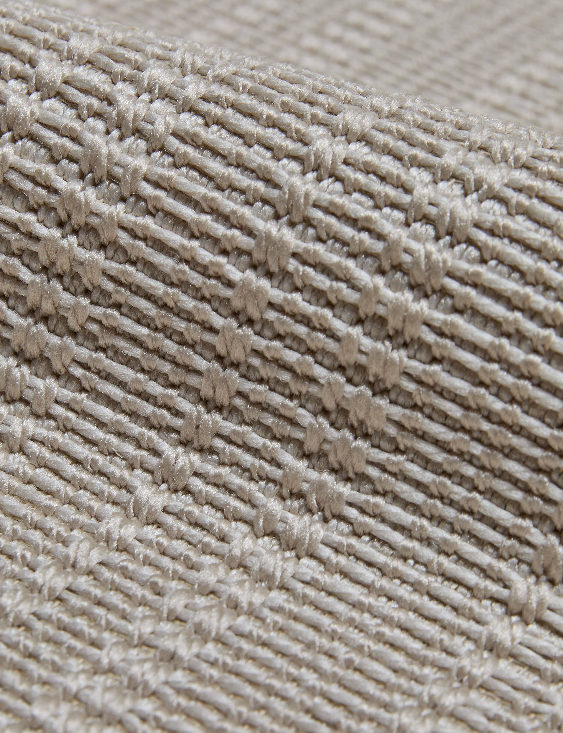 Custom Handmade Nica Indoor/Outdoor Rug - Oyster Swatch 5.5x6 ft - Non-Slip Boho Area Rug for Living Room, Bedroom, Patio & Deck Decor