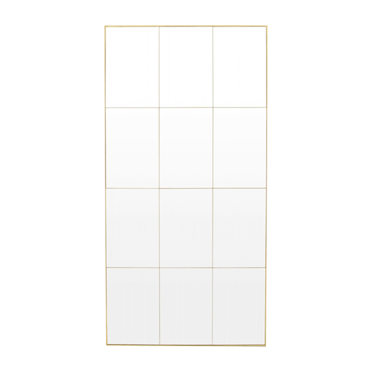 Vintage Brass Loft Leaner Mirror - Full Length Freestanding Floor Mirror for Bedroom, Living Room & Entryway Decor