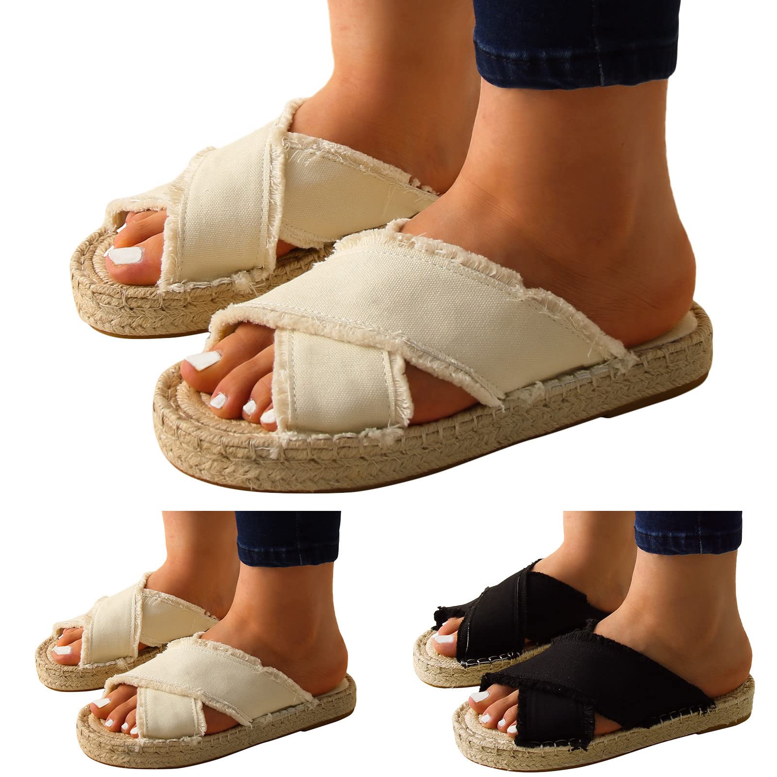 Gibobby Women's Slingback Open Toe Sandals - Slip On Platform Wedge Heels with Ankle Buckle | Comfortable Beach Sandals for Summer | Perfect for Vacation, Poolside, and Casual Outings