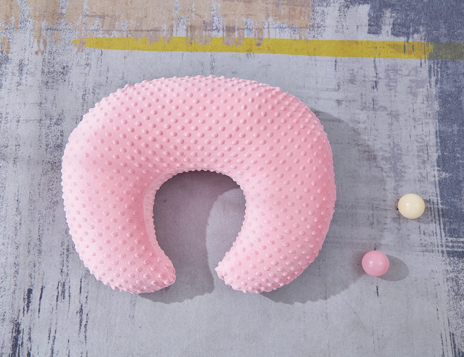 **Baby Nursing Pillow Cover - Ultra-Soft Breastfeeding Pillow Slipcover for Newborns & Infants (Candy Pink) - Perfect for Feeding, Cuddling & Comfort**