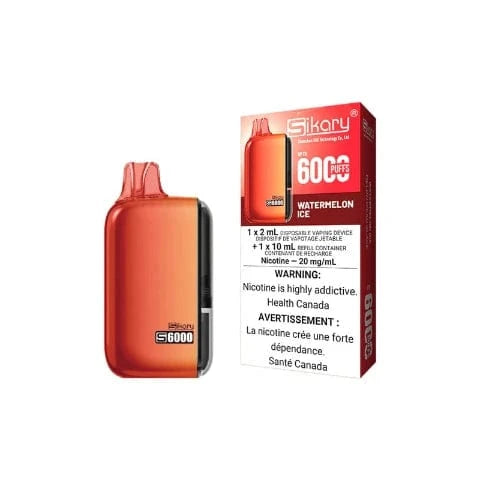 Sikary S6000 Disposable Vape 6000 Puffs - 5 Pack - Rechargeable & Portable E-Cigarette for Travel, Parties, and On-the-Go Vaping