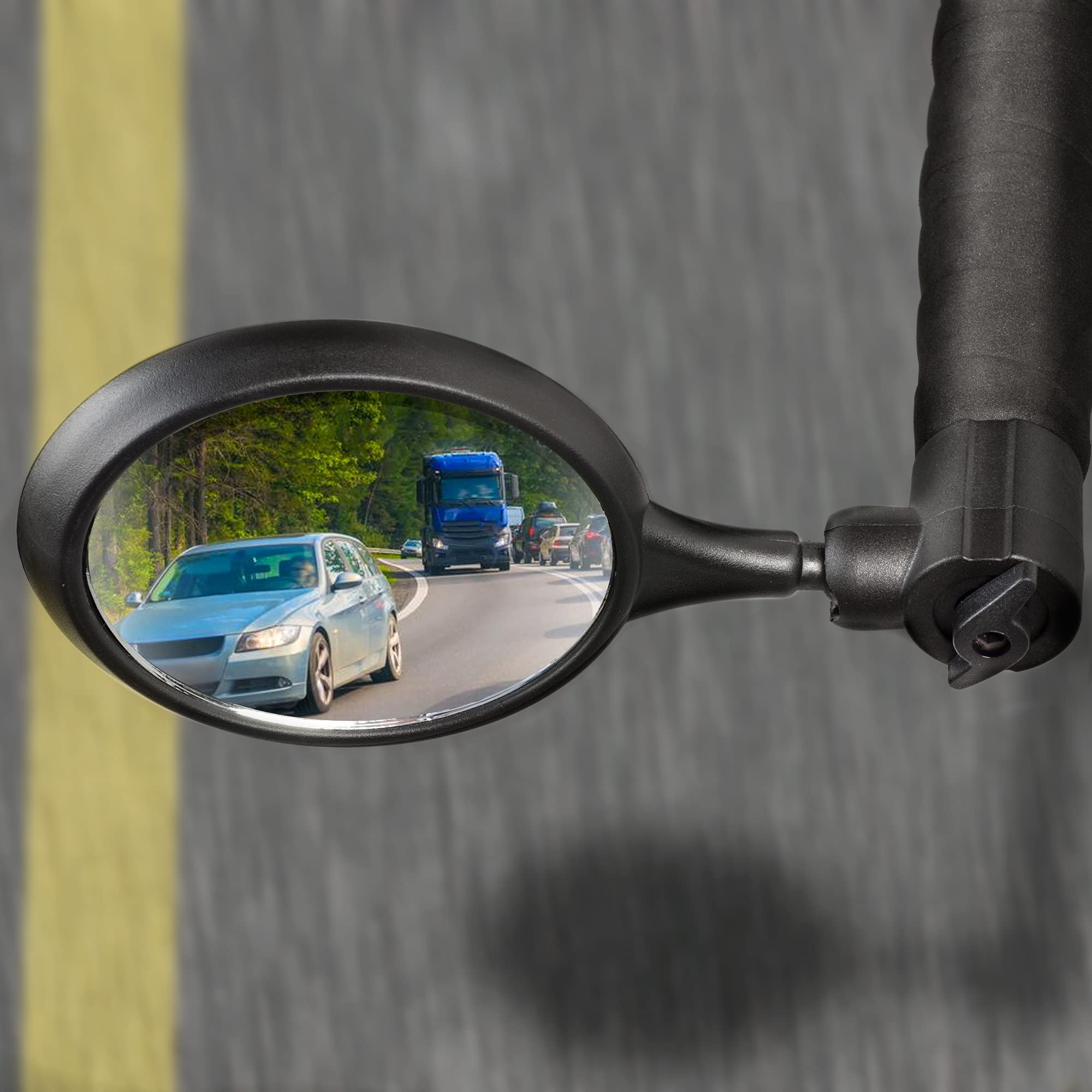 Delta Cycle Adjustable Bike Mirror - Universal Rearview Mirror for Handlebars & Helmets - Fits Road, Mountain, Cruiser & E-Bikes - Perfect for Safe Cycling & Commuting